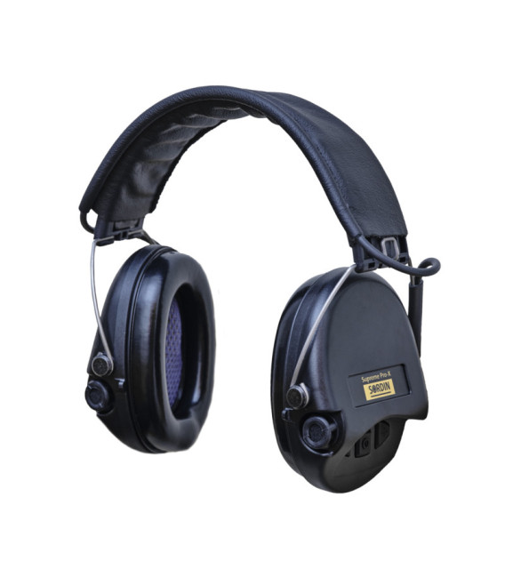 Casque anti-bruit Suprême Pro-X serre-tête cuir noir coussinets mousse