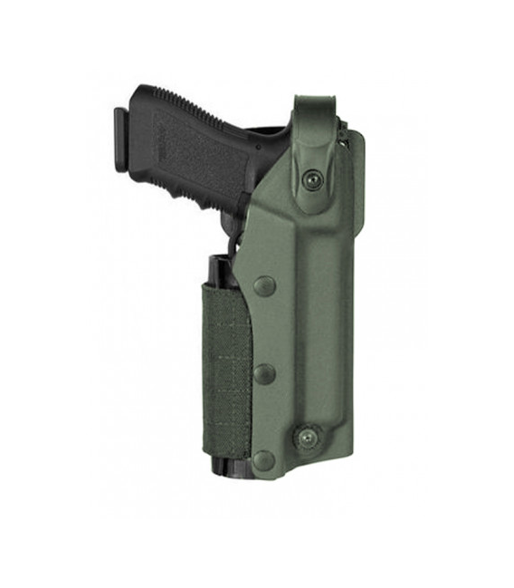Holster droitier Zoom VKZ8 vert olive pour GLOCK 17/18/19/22/23 avec lampe/laser