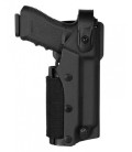 Holster droitier Zoom VKZ8 noir pour GLOCK 17/18/19/22/23 avec lampe/laser