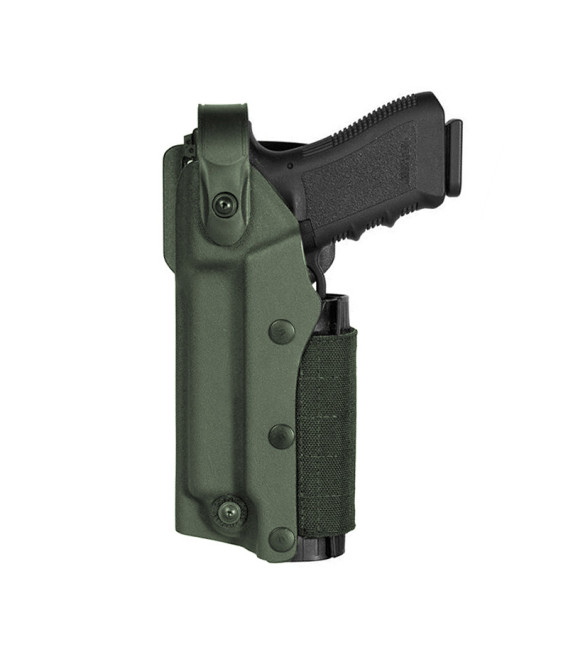 Holster gaucher Zoom VKZ8 vert olive pour GLOCK 17/18/19/22/23 avec lampe/laser