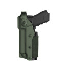 Holster gaucher Zoom VKZ8 vert olive pour GLOCK 17/18/19/22/23 avec lampe/laser