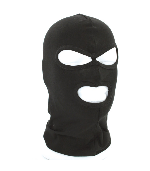 Cagoule Militaire Coton 3 trous Noire
