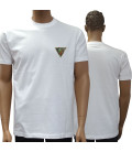 Tee shirt manches courtes blanc brode 2 rep