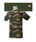 Tee shirt manches courtes camouflage brode legion