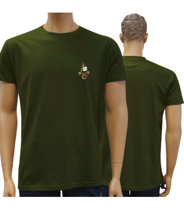 Tee shirt manches courtes vert brode legion