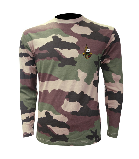 Tshirt cam manches longues brode : para