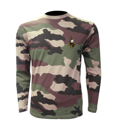 Tshirt cam manches longues brode : para