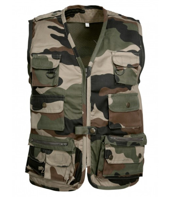 Gilet sans manches multi-poches camouflage CE enfant - Surplus militaire