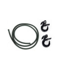 Lot de 2 sandows 6 mm longueur 100 cm crochets réglables Vert OD - Surplus