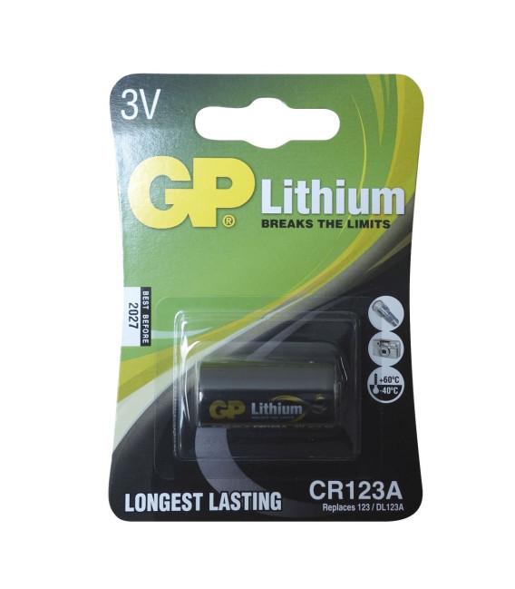 Batterie cr123a sous blister
