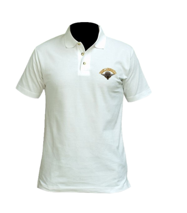 Polo blanc brode para