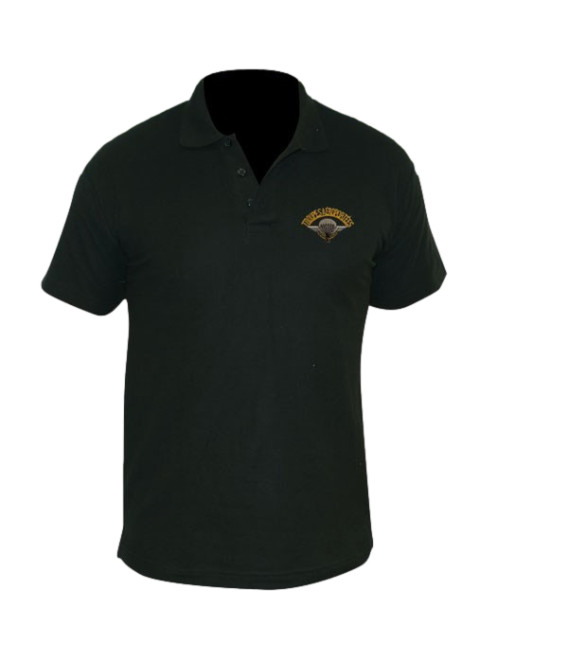 Polo noir brode para