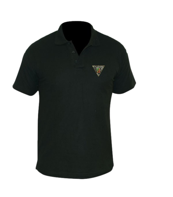 Polo noir brode 2 rep
