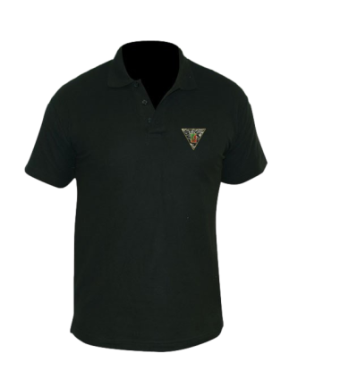 Polo noir brode 2 rep