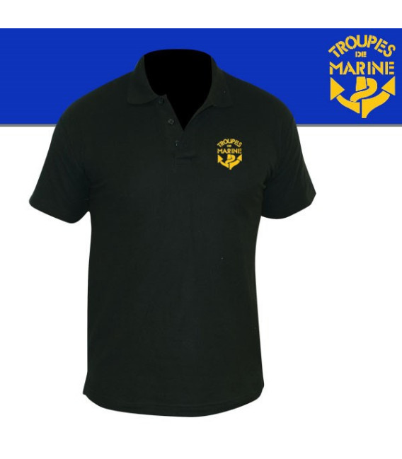 Polo noir mc imprime tdm