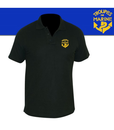 Polo noir mc imprime tdm