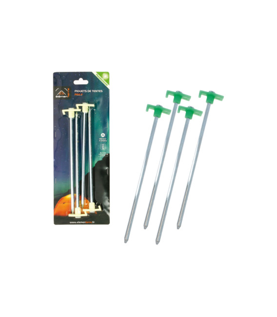 Lot de 4 piquets acier 25cm PEG F