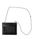 Porte-cartes en cuir avec chaine : seul