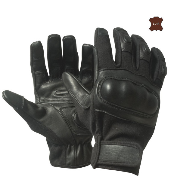 Gants coques noirs