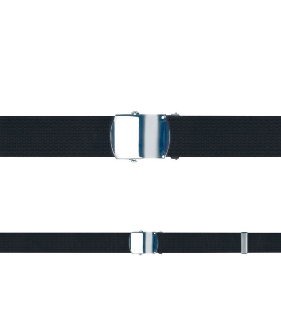 Ceinture sangle noire boucle argent