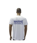 T-shirt cooldry serigraphie marine n coeur et dos
