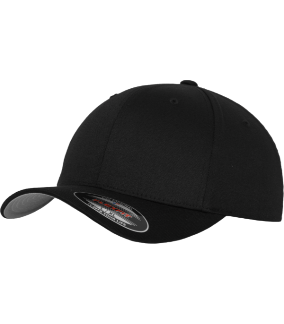 Casquette Flexfit en laine peigné gris noir