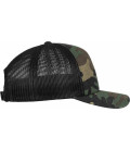 Casquette camionneur bicolore woodland/noir