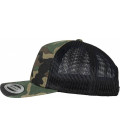 Casquette camionneur bicolore woodland/noir