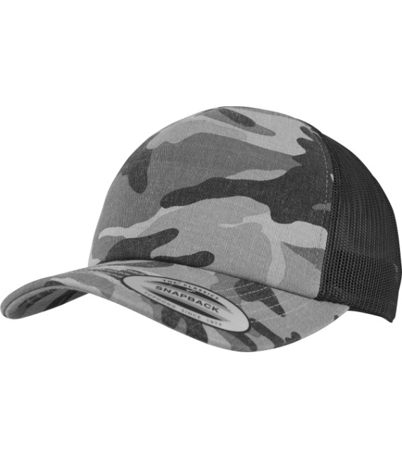 Casquette camionneur bicolore darkcamo/noir