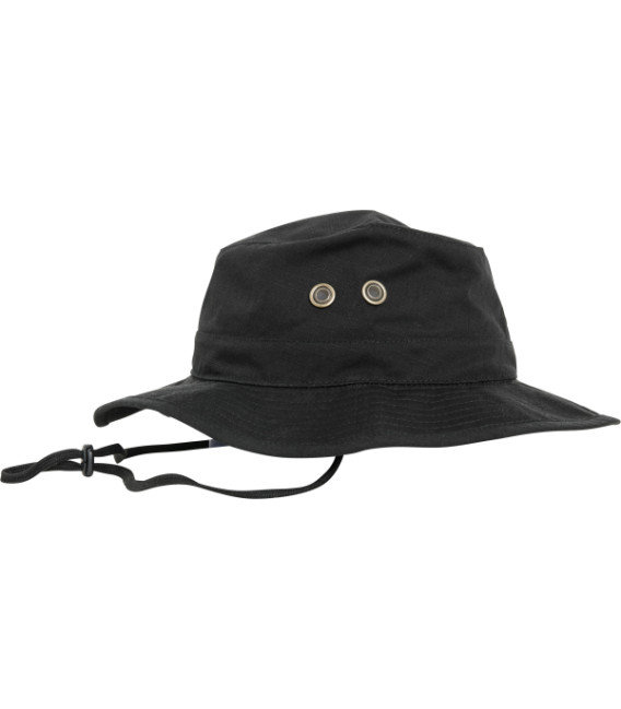 Chapeau de pêche ripstop noir