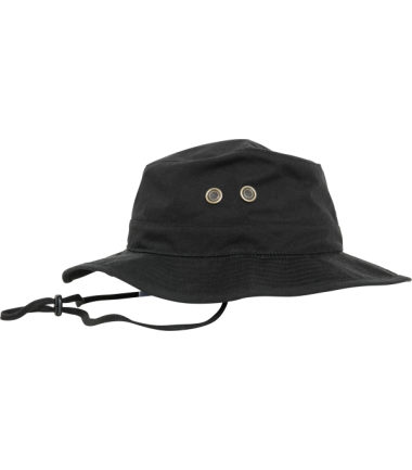 Chapeau de pêche ripstop noir