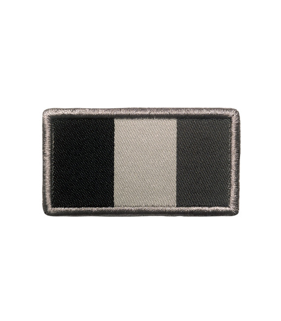Patch drapeau français gris brodé sur tissu