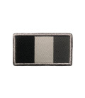 Patch drapeau français gris brodé sur tissu