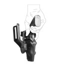 Holster gaucher Vegatek Short VKS8 noir pour PAMAS MAS-G1