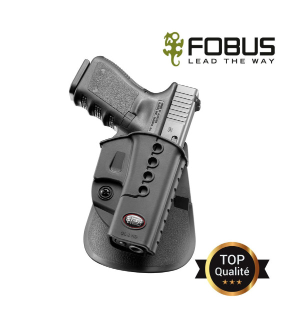 Holster rigide Fobus polymère pour Glock rétention passive vis ajustage