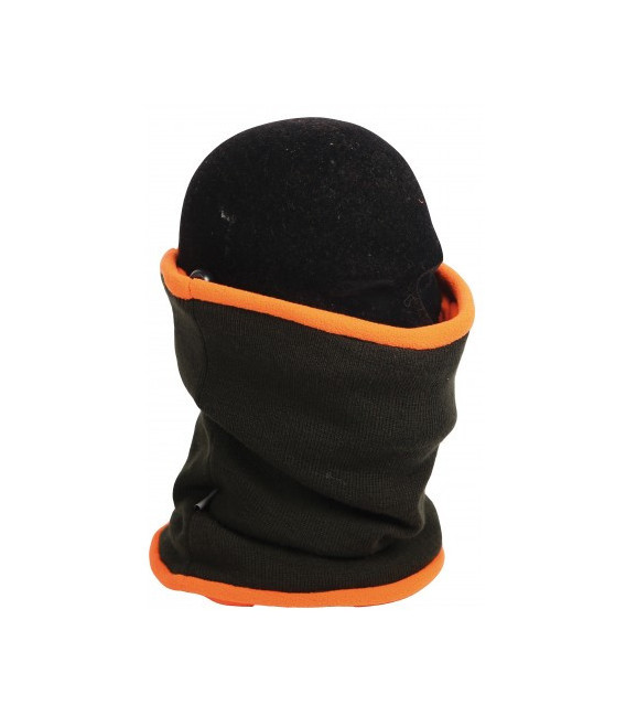 Tour de cou réversible orange-vert enfant
