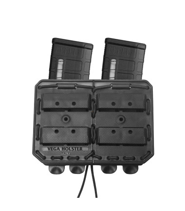 Porte-chargeur double côte à côte Bungy 8BL noir pour M4/AR15