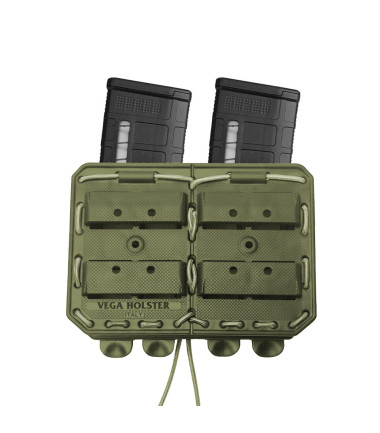 Porte-chargeur double côte à côte Bungy 8BL Vega Holster vert olive pour M4/AR15