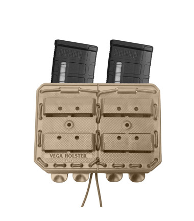 Porte-chargeur double côte à côte Bungy 8BL tan pour M4/AR15