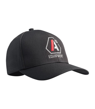Casquette Stretch Fit A10 noir logos blanc/rouge