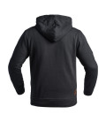 Hoodie A10 noir logos tan / rouge