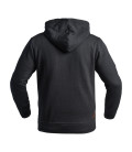 Hoodie A10 noir logos vert olive / rouge