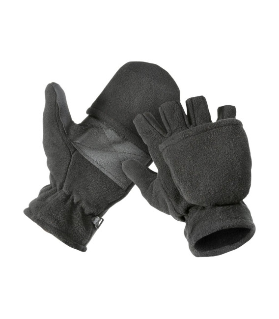 Gants-Moufles Chasse Polaire Renforts Paume Noir