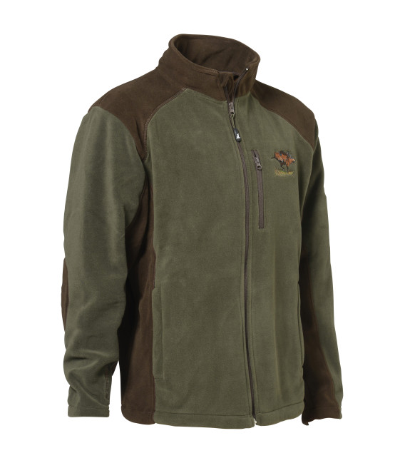 Blouson Chasse Percussion Polairecor Kaki Brodé sanglier