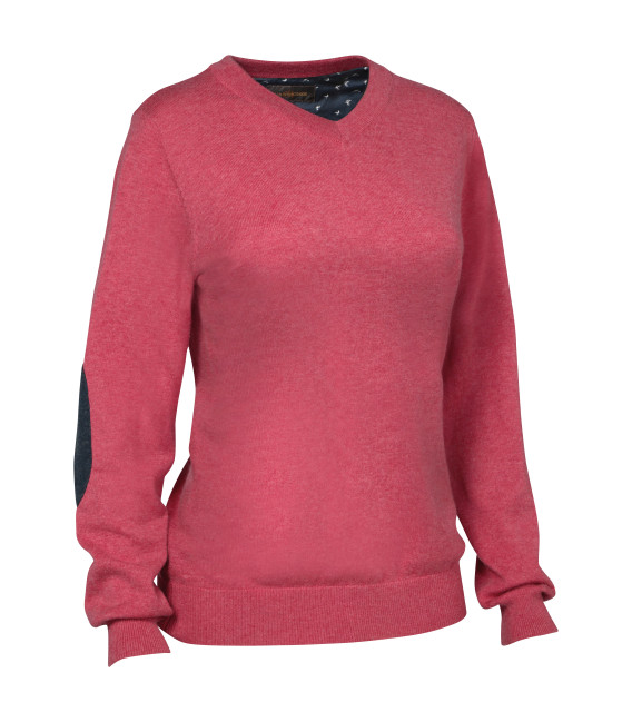 Pull femme chasse Arthemis Club Interchasse rose