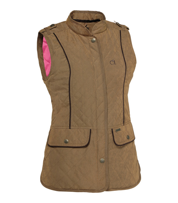 Gilet chasse femme matelassé Jamie Club Interchasse tabac