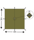 Bâche tarp Extrême camouflage M 95 CZ300 x 300 cm