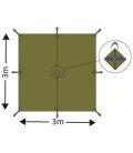Bâche tarp Extrême woodland 300 x 300 cm