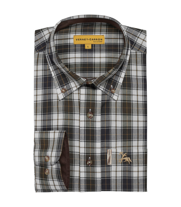 Chemise De Chasse Ligne Verney-Carron Vitry - 65% Polyester 35% Coton - Coupe Classique Et Résistante