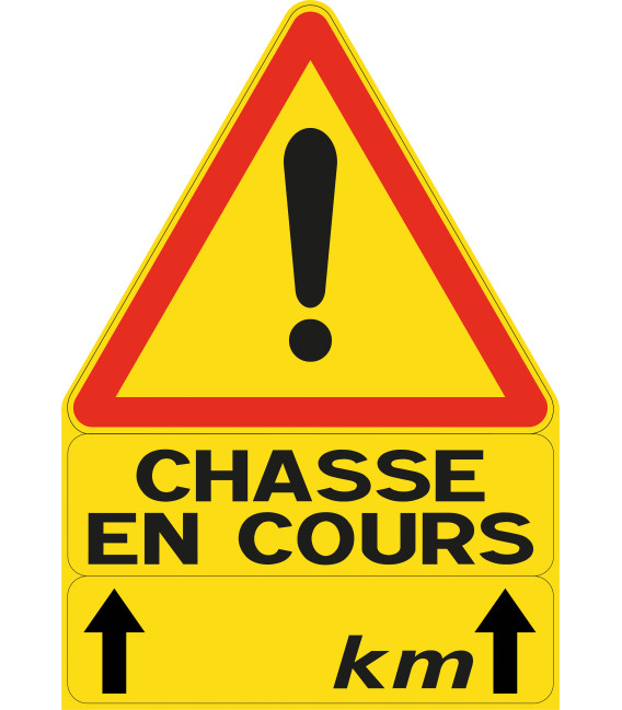 Triangle signalisation chasse en cours chasse Divers Stepland